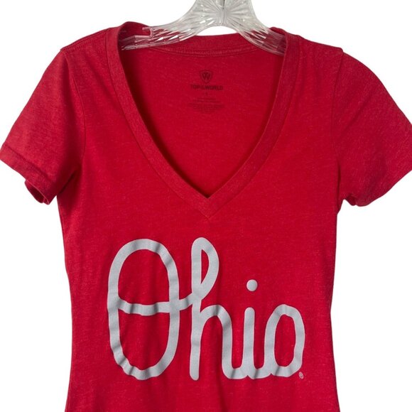 Top of The World Ohio State Buckeyes Tshirt Womens Small Red NCAA Fan Wear - Picture 3 of 6